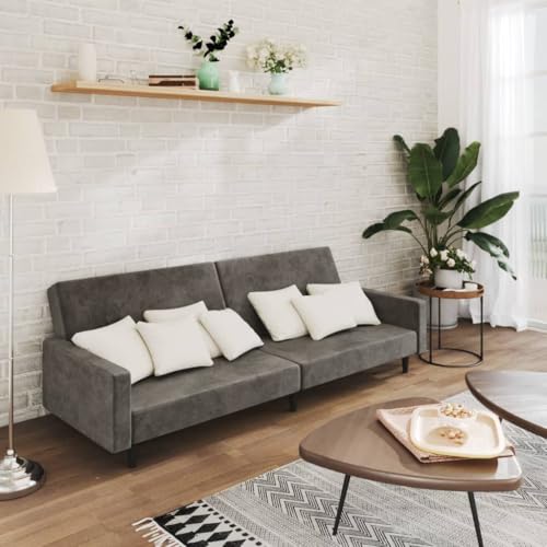 Qnhdfrt Schlafsofa Zweisitzer Dunkelgrau Samt mit Ausziehbar Funktion – Bequeme 2-in-1 Schlafcouch für Gäste, Kompaktes Design für Wohnzimmer und Kleine Räume Qnhdfrt Schlafsofa Zweisitzer Dunkelgrau Samt mit Ausziehbar Funktion – Bequeme 2-in-1 Schlafcouch für Gäste, Kompaktes Design für Wohnzimmer und Kleine Räume von Qnhdfrt
