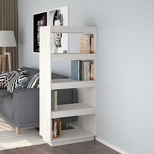 Qnhdfrt Schlankes Bücherregal Raumteiler Weiß Massivholz Kiefer 60x35x135 cm mit Robustem Design und Vielseitigem Stauraum für Wohnzimmer Flur Home Office Qnhdfrt Schlankes Bücherregal Raumteiler Weiß Massivholz Kiefer 60x35x135 cm mit Robustem Design und Vielseitigem Stauraum für Wohnzimmer Flur Home Office von Qnhdfrt