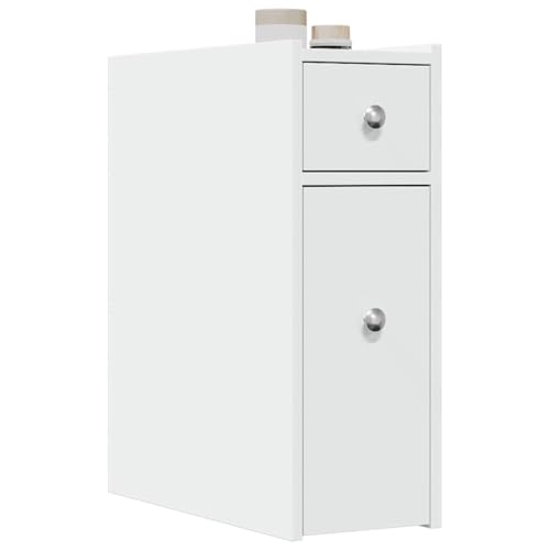 Qnhdfrt Schmaler Badezimmerschrank Mit Rollen Weiß Holzwerkstoff Aufbewahrungsschrank Für Bad Küche Wohnzimmer Qnhdfrt Schmaler Badezimmerschrank Mit Rollen Weiß Holzwerkstoff Aufbewahrungsschrank Für Bad Küche Wohnzimmer von Qnhdfrt