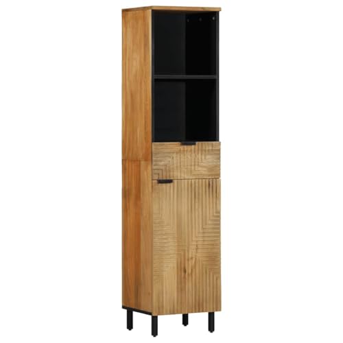 Qnhdfrt Schmaler Badschrank aus Massivholz Mango Braun 38x33x160 cm Mit Holzfüßen und Stauraum für Badezimmer WC oder kleine Räume Qnhdfrt Schmaler Badschrank aus Massivholz Mango Braun 38x33x160 cm Mit Holzfüßen und Stauraum für Badezimmer WC oder kleine Räume von Qnhdfrt