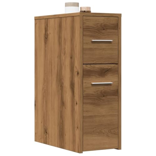 Qnhdfrt Schmaler Badschrank mit Rollen Artisan-Eiche Holzwerkstoff Aufbewahrungsschrank mit Schubladen 22x44x61.5cm für Badezimmer Küche Wohnzimmer Qnhdfrt Schmaler Badschrank mit Rollen Artisan-Eiche Holzwerkstoff Aufbewahrungsschrank mit Schubladen 22x44x61.5cm für Badezimmer Küche Wohnzimmer von Qnhdfrt