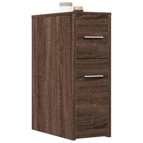 Qnhdfrt Schmaler Badschrank mit Rollen Braun Eichen-Optik Holzwerkstoff 22x44x61.5cm für Badezimmer Küche Wohnzimmer Stauraum Organizer Multifunktional Qnhdfrt Schmaler Badschrank mit Rollen Braun Eichen-Optik Holzwerkstoff 22x44x61.5cm für Badezimmer Küche Wohnzimmer Stauraum Organizer Multifunktional von Qnhdfrt