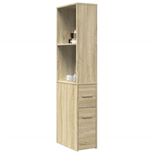 Qnhdfrt Schmaler Badschrank mit Rollen Sonoma-Eiche Holzwerkstoff Aufbewahrungsschrank für Badezimmer Küche Wohnzimmer 22x41x135cm – Robust und Vielseitig Qnhdfrt Schmaler Badschrank mit Rollen Sonoma-Eiche Holzwerkstoff Aufbewahrungsschrank für Badezimmer Küche Wohnzimmer 22x41x135cm – Robust und Vielseitig von Qnhdfrt