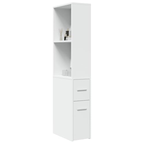 Qnhdfrt Schmaler Badschrank mit Rollen Weiß Holzwerkstoff Aufbewahrungsschrank für Badezimmer Küche Wohnzimmer Robust und Vielseitig 22x41x135 cm Qnhdfrt Schmaler Badschrank mit Rollen Weiß Holzwerkstoff Aufbewahrungsschrank für Badezimmer Küche Wohnzimmer Robust und Vielseitig 22x41x135 cm von Qnhdfrt