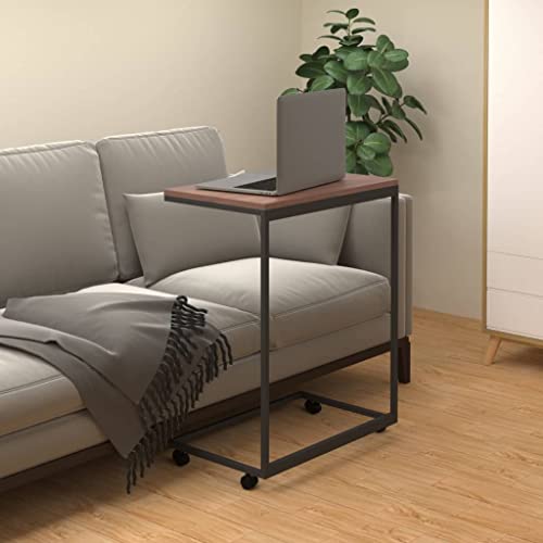 Qnhdfrt Schmaler Beistelltisch mit Rollen Schwarz Braun C-Design 55x35x70 cm aus Holzwerkstoff und Eisen für Couchtisch Nachttisch im Wohnzimmer Schlafzimmer Stabil und Beweglich Qnhdfrt Schmaler Beistelltisch mit Rollen Schwarz Braun C-Design 55x35x70 cm aus Holzwerkstoff und Eisen für Couchtisch Nachttisch im Wohnzimmer Schlafzimmer Stabil und Beweglich von Qnhdfrt