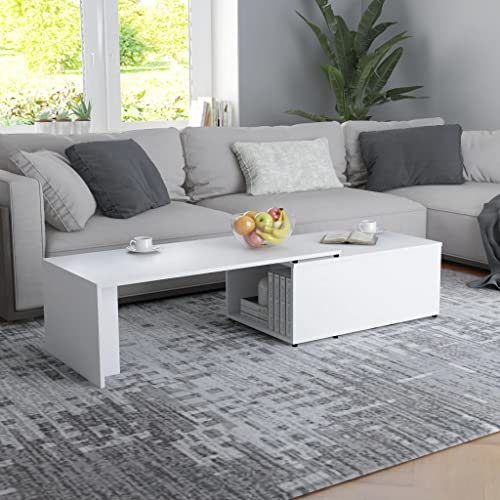 Qnhdfrt Schmaler Couchtisch Weiß 150x50x35 cm aus Holzwerkstoff mit großer Ablagefläche Modernes Design für Wohnzimmer Sofa oder Flur Qnhdfrt Schmaler Couchtisch Weiß 150x50x35 cm aus Holzwerkstoff mit großer Ablagefläche Modernes Design für Wohnzimmer Sofa oder Flur von Qnhdfrt