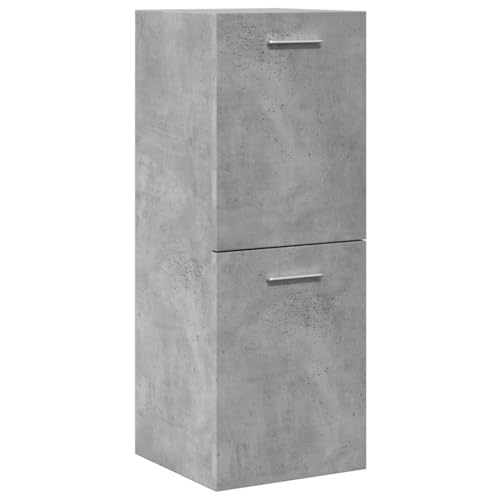 Qnhdfrt Schmaler Hängeschrank für Badezimmer Betongrau 30x30x80 cm aus Holzwerkstoff mit Großem Stauraum Robust und Langlebig von Qnhdfrt