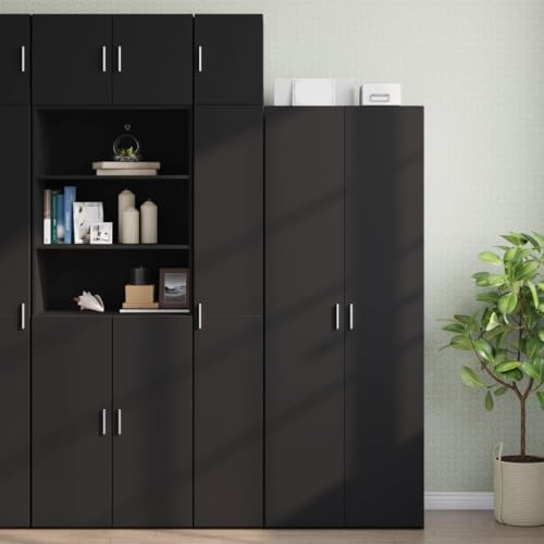Qnhdfrt Schmaler Hochschrank Schwarz Holzwerkstoff 30x42,5x225 cm Mit 8 Fächern Und Flexibler Türmontage Für Stauraum In Wohnzimmer Küche Badezimmer Qnhdfrt Schmaler Hochschrank Schwarz Holzwerkstoff 30x42,5x225 cm Mit 8 Fächern Und Flexibler Türmontage Für Stauraum In Wohnzimmer Küche Badezimmer von Qnhdfrt