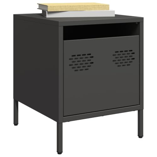 Qnhdfrt Schmaler Nachttisch Schwarz 2er Set 35x39x43,5 cm Industrieller Stil Stahl Kommode mit Schublade für Schlafzimmer Wohnzimmer Büro Qnhdfrt Schmaler Nachttisch Schwarz 2er Set 35x39x43,5 cm Industrieller Stil Stahl Kommode mit Schublade für Schlafzimmer Wohnzimmer Büro von Qnhdfrt