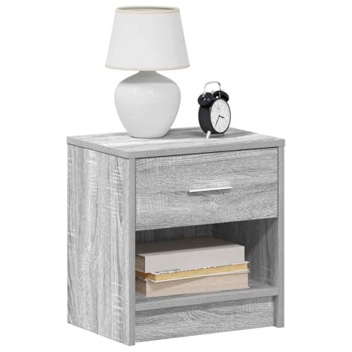 Qnhdfrt Schmaler Nachttisch mit Schublade Grau Sonoma 39x28x41 cm Holzwerkstoff Nachtschrank für Schlafzimmer Kommode mit Stauraum Qnhdfrt Schmaler Nachttisch mit Schublade Grau Sonoma 39x28x41 cm Holzwerkstoff Nachtschrank für Schlafzimmer Kommode mit Stauraum von Qnhdfrt