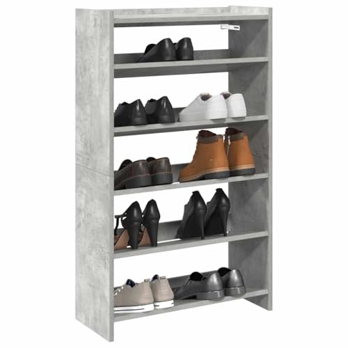 Qnhdfrt Schmaler Schuhregal Betongrau 60x25x100 cm Holzwerkstoff Platzsparend mit Mehreren Fächern Robust für Flur Eingang Abstellraum Qnhdfrt Schmaler Schuhregal Betongrau 60x25x100 cm Holzwerkstoff Platzsparend mit Mehreren Fächern Robust für Flur Eingang Abstellraum von Qnhdfrt