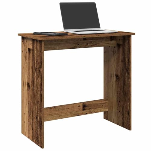 Qnhdfrt Schreibtisch Altholz-Optik 80x40x75 cm Holzwerkstoff Computertisch Arbeitstisch mit geräumiger Platte für Homeoffice und Jugendzimmer von Qnhdfrt
