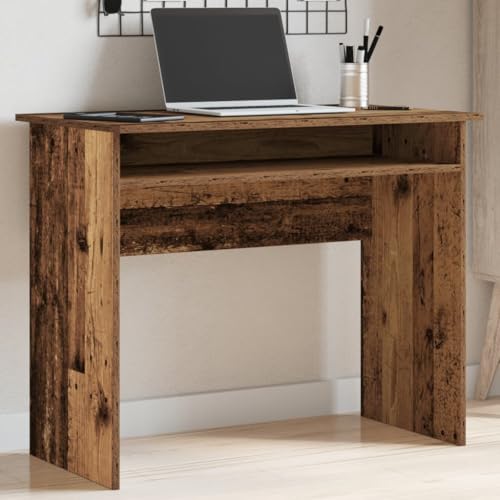 Qnhdfrt Schreibtisch Altholz-Optik 90x50x74 cm Holzwerkstoff Moderner Bürotisch mit Staufach für Homeoffice und Arbeitszimmer Qnhdfrt Schreibtisch Altholz-Optik 90x50x74 cm Holzwerkstoff Moderner Bürotisch mit Staufach für Homeoffice und Arbeitszimmer von Qnhdfrt