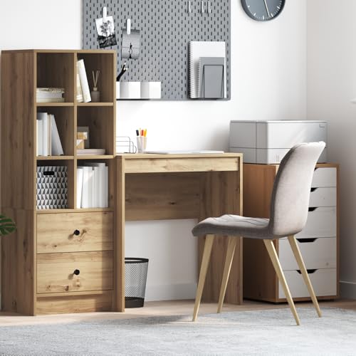 Qnhdfrt Schreibtisch Artisan Eiche Holzwerkstoff mit Schublade Braun Rechteckig 70x40x76 cm für Büro Home Office und Jugendzimmer - Modern und Langlebig Qnhdfrt Schreibtisch Artisan Eiche Holzwerkstoff mit Schublade Braun Rechteckig 70x40x76 cm für Büro Home Office und Jugendzimmer - Modern und Langlebig von Qnhdfrt