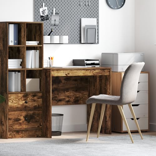 Qnhdfrt Schreibtisch Geräucherte Eiche Braun 80x50x76 cm Modernes Design Robust Spanplatte für Büro Jugendzimmer und Computernutzung Qnhdfrt Schreibtisch Geräucherte Eiche Braun 80x50x76 cm Modernes Design Robust Spanplatte für Büro Jugendzimmer und Computernutzung von Qnhdfrt