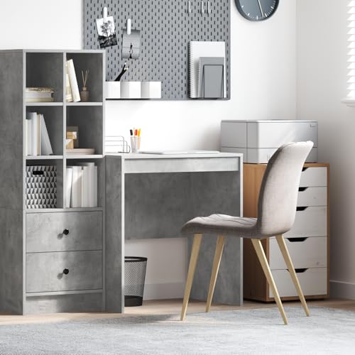 Qnhdfrt Schreibtisch Grau MDF mit Betonoptik 70x50x76 cm Moderner Computertisch mit Schublade für Büro Homeoffice und Jugendzimmer Kompaktes Design Qnhdfrt Schreibtisch Grau MDF mit Betonoptik 70x50x76 cm Moderner Computertisch mit Schublade für Büro Homeoffice und Jugendzimmer Kompaktes Design von Qnhdfrt