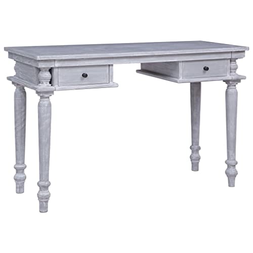 Qnhdfrt Schreibtisch Massivholz Mahagoni 115x50x78 cm Grau mit 2 Schubladen Moderner Computertisch für Homeoffice und Jugendzimmer Qnhdfrt Schreibtisch Massivholz Mahagoni 115x50x78 cm Grau mit 2 Schubladen Moderner Computertisch für Homeoffice und Jugendzimmer von Qnhdfrt