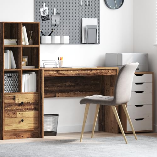 Qnhdfrt Schreibtisch aus Holzwerkstoff Braun 100x40x76cm mit Schublade für Homeoffice und Jugendzimmer - Rustikaler Computertisch mit Robuster Bauweise Qnhdfrt Schreibtisch aus Holzwerkstoff Braun 100x40x76cm mit Schublade für Homeoffice und Jugendzimmer - Rustikaler Computertisch mit Robuster Bauweise von Qnhdfrt