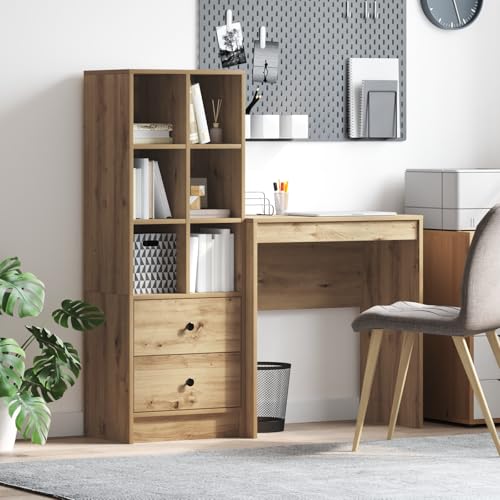 Qnhdfrt Schreibtisch mit Stauraum Artisan Eiche Holzwerkstoff Braun Rechteckig 70x40 cm Kompakt mit Regalen und Schubladen für Home Office Schlafzimmer oder Lernzimmer Qnhdfrt Schreibtisch mit Stauraum Artisan Eiche Holzwerkstoff Braun Rechteckig 70x40 cm Kompakt mit Regalen und Schubladen für Home Office Schlafzimmer oder Lernzimmer von Qnhdfrt