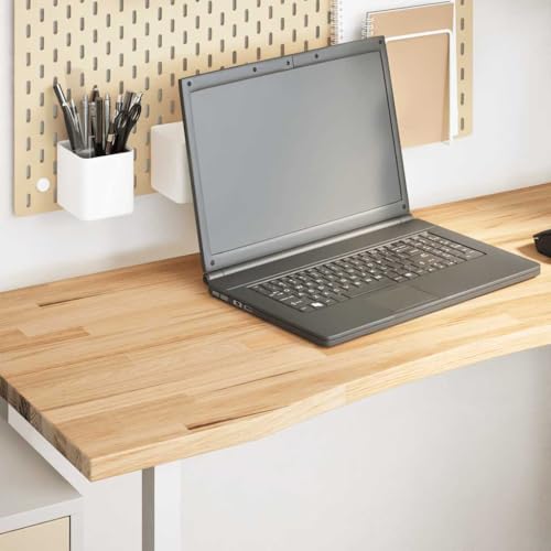Qnhdfrt Schreibtischplatte aus massiver Eiche 120 x 60 x 2 5 cm Natürliche unbehandelte Tischplatte robuste Arbeitsplatte für Homeoffice Küche und Outdoor von Qnhdfrt