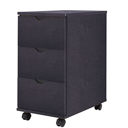 Qnhdfrt Schubladenelement Schwarz 33x45x60 cm mit 3 Schubladen und Rollen - Moderner Aufbewahrungsschrank für Büro Arbeitszimmer und Wohnräume Qnhdfrt Schubladenelement Schwarz 33x45x60 cm mit 3 Schubladen und Rollen - Moderner Aufbewahrungsschrank für Büro Arbeitszimmer und Wohnräume von Qnhdfrt