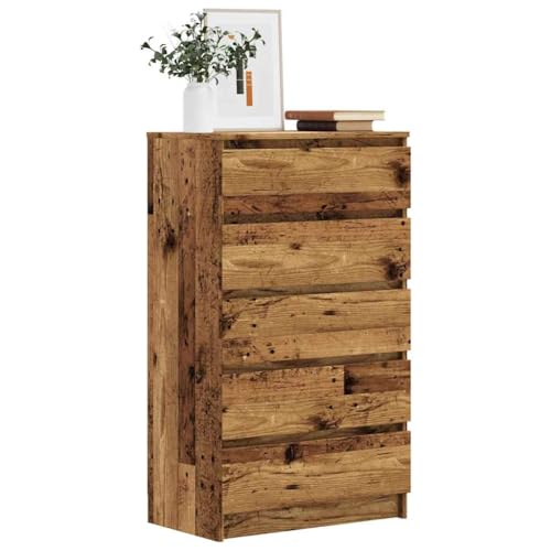 Qnhdfrt Schubladenschrank Kommode Altholz-Optik Holzwerkstoff 60x36x103 cm mit 5 Schubladen für Wohnzimmer, Flur, Schlafzimmer Qnhdfrt Schubladenschrank Kommode Altholz-Optik Holzwerkstoff 60x36x103 cm mit 5 Schubladen für Wohnzimmer, Flur, Schlafzimmer von Qnhdfrt