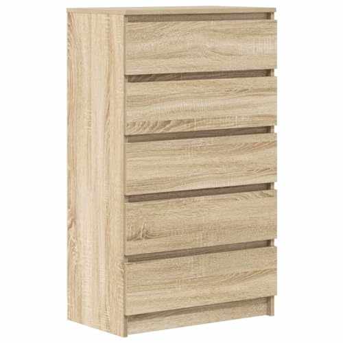 Qnhdfrt Schubladenschrank Sonoma-Eiche 60x36x103 cm Holzwerkstoff Kommode mit 5 Schubladen Stabile Oberplatte für Wohnzimmer Küche Flur als Sideboard oder Aufbewahrungsschrank Qnhdfrt Schubladenschrank Sonoma-Eiche 60x36x103 cm Holzwerkstoff Kommode mit 5 Schubladen Stabile Oberplatte für Wohnzimmer Küche Flur als Sideboard oder Aufbewahrungsschrank von Qnhdfrt
