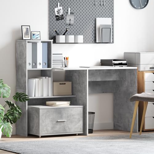 Qnhdfrt Schubladenschrank aus MDF Beton Grau Matt mit 4 Rollen Industrieller Look Rechteckig für Wohnzimmer Büro Aufbewahrung Qnhdfrt Schubladenschrank aus MDF Beton Grau Matt mit 4 Rollen Industrieller Look Rechteckig für Wohnzimmer Büro Aufbewahrung von Qnhdfrt