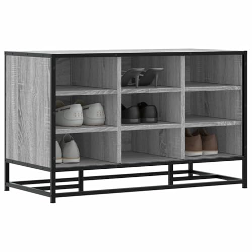 Qnhdfrt Schuhbank Grau Sonoma 84x40x53,5 cm mit Sitzfunktion und Stauraum aus Holzwerkstoff & Metall Praktische Flurbank für Eingangsbereich Schlafzimmer und Esszimmer Qnhdfrt Schuhbank Grau Sonoma 84x40x53,5 cm mit Sitzfunktion und Stauraum aus Holzwerkstoff & Metall Praktische Flurbank für Eingangsbereich Schlafzimmer und Esszimmer von Qnhdfrt