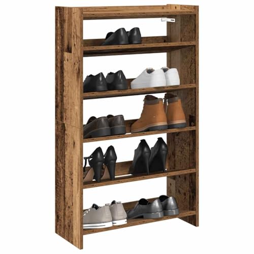 Qnhdfrt Schuhregal Schmal Hoch 60x25x100 cm Altholz Holzwerkstoff mit Mehrere Fächer und Ablagefläche für Flur Eingangsbereich Qnhdfrt Schuhregal Schmal Hoch 60x25x100 cm Altholz Holzwerkstoff mit Mehrere Fächer und Ablagefläche für Flur Eingangsbereich von Qnhdfrt
