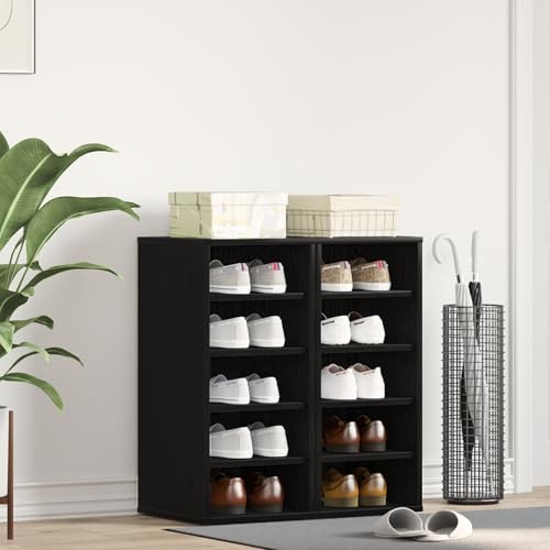 Qnhdfrt Schuhregal Schmal Hoch Schuhschrank mit 8 Fächern 32x35x70 cm aus Holzwerkstoff Matt Schwarz Platzsparende Schuhablage für Flur Schlafzimmer Kleiderschrank Einfache Montage Modernes Design Qnhdfrt Schuhregal Schmal Hoch Schuhschrank mit 8 Fächern 32x35x70 cm aus Holzwerkstoff Matt Schwarz Platzsparende Schuhablage für Flur Schlafzimmer Kleiderschrank Einfache Montage Modernes Design von Qnhdfrt