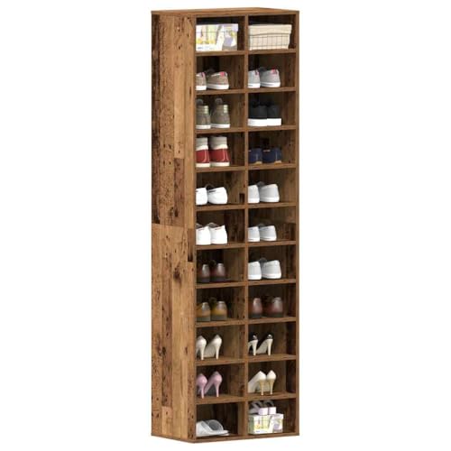 Qnhdfrt Schuhschrank Altholz-Optik 54x34x183 cm Holzwerkstoff Schuhregal Hoch Schmal Mit 22 Fächern Für Flur Wohnmobil Organizer Platzsparend Qnhdfrt Schuhschrank Altholz-Optik 54x34x183 cm Holzwerkstoff Schuhregal Hoch Schmal Mit 22 Fächern Für Flur Wohnmobil Organizer Platzsparend von Qnhdfrt