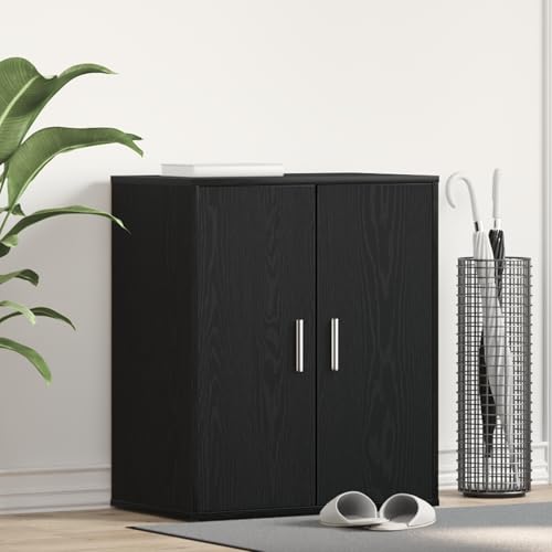 Qnhdfrt Schuhschrank Schwarz Eiche Matt 60x35x70 cm Schmal Hoch mit 2 Regalen Platzsparend für Flur Schlafzimmer Eingang Robustes Holzwerkstoff Design Qnhdfrt Schuhschrank Schwarz Eiche Matt 60x35x70 cm Schmal Hoch mit 2 Regalen Platzsparend für Flur Schlafzimmer Eingang Robustes Holzwerkstoff Design von Qnhdfrt
