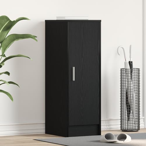 Qnhdfrt Schuhschrank Schwarz Eiche Schmal Hoch Platzsparend für Enge Räume Schlafzimmer Flur 32x35x92 cm MDF Matt Robust mit Zwei Fächern Qnhdfrt Schuhschrank Schwarz Eiche Schmal Hoch Platzsparend für Enge Räume Schlafzimmer Flur 32x35x92 cm MDF Matt Robust mit Zwei Fächern von Qnhdfrt