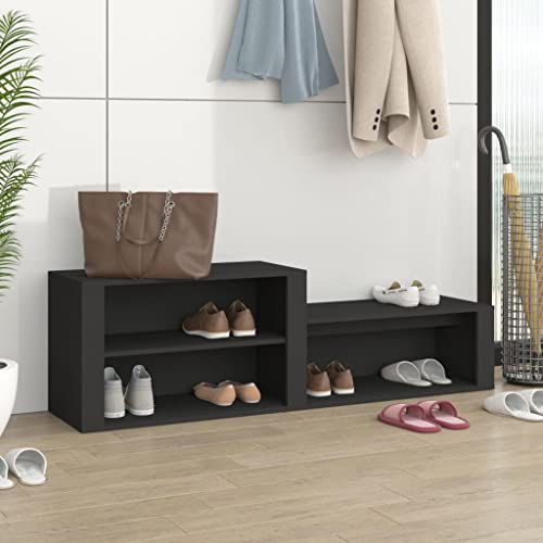 Qnhdfrt Schuhschrank Schwarz Holzwerkstoff 150x35x45 cm Schmaler Flurschrank mit Sitzbank und Stauraum für Flur Camping Wohnmobil Qnhdfrt Schuhschrank Schwarz Holzwerkstoff 150x35x45 cm Schmaler Flurschrank mit Sitzbank und Stauraum für Flur Camping Wohnmobil von Qnhdfrt