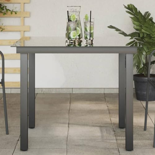 Qnhdfrt Schwarz Gartentisch 80x80x74 cm mit Glasplatte und Aluminiumgestell Pulverbeschichtet für Garten Terrasse Balkon Outdoor Witterungsbeständig Robust Einfache Montage Qnhdfrt Schwarz Gartentisch 80x80x74 cm mit Glasplatte und Aluminiumgestell Pulverbeschichtet für Garten Terrasse Balkon Outdoor Witterungsbeständig Robust Einfache Montage von Qnhdfrt