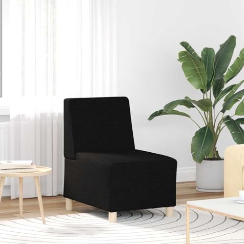 Qnhdfrt Schwarz Stoff Sessel ohne Armlehnen 55 cm – Bequemer Sofa-Stuhl für Entspannung Lesen und Fernsehen in Wohnzimmer Schlafzimmer oder Balkon mit Robustem Gestell und Weichem Polyester Qnhdfrt Schwarz Stoff Sessel ohne Armlehnen 55 cm – Bequemer Sofa-Stuhl für Entspannung Lesen und Fernsehen in Wohnzimmer Schlafzimmer oder Balkon mit Robustem Gestell und Weichem Polyester von Qnhdfrt