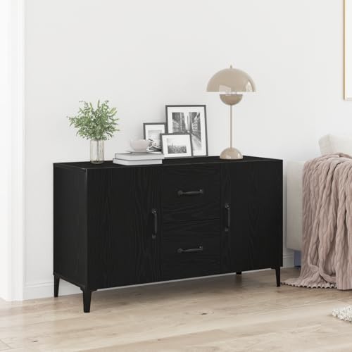 Qnhdfrt Schwarzes Eichen Sideboard aus Massivholz 100x36x60cm Modernes Rechteckiges Design mit Schubladen und Regalen für Esszimmer Wohnzimmer als Stauraum Lösung Qnhdfrt Schwarzes Eichen Sideboard aus Massivholz 100x36x60cm Modernes Rechteckiges Design mit Schubladen und Regalen für Esszimmer Wohnzimmer als Stauraum Lösung von Qnhdfrt