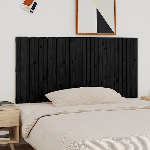 Qnhdfrt Schwarzes Holz-Kopfteil 185x90 cm aus massiver Kiefer Wandmontage Modernes Design Bett Rückenlehne für Schlafzimmer Qnhdfrt Schwarzes Holz-Kopfteil 185x90 cm aus massiver Kiefer Wandmontage Modernes Design Bett Rückenlehne für Schlafzimmer von Qnhdfrt