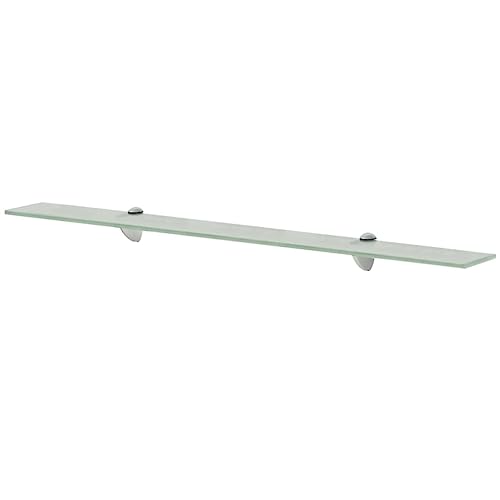 Qnhdfrt Schweberegal aus Gehärtetem Sicherheitsglas Wandregal 90x20 cm 8 mm Matt Tragfähigkeit 15 kg Modernes Design für Wohnzimmer Bad Schlafzimmer von Qnhdfrt