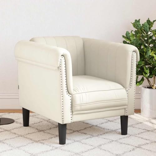 Qnhdfrt Sessel Creme Samt Relaxsessel für Wohnzimmer mit weicher Polsterung und stabilen Holzbeinen Qnhdfrt Sessel Creme Samt Relaxsessel für Wohnzimmer mit weicher Polsterung und stabilen Holzbeinen von Qnhdfrt