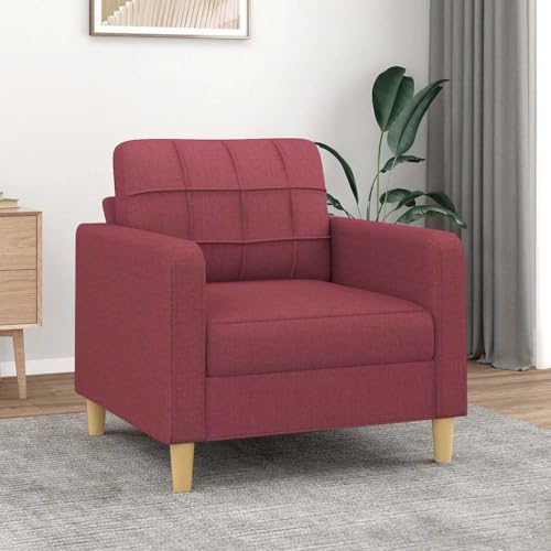 Qnhdfrt Sessel Relaxsessel Weinrot 60 cm Sitzbreite Moderner Stoff Sessel mit Metallgestell Bequem für Wohnzimmer Balkon Esszimmer Qnhdfrt Sessel Relaxsessel Weinrot 60 cm Sitzbreite Moderner Stoff Sessel mit Metallgestell Bequem für Wohnzimmer Balkon Esszimmer von Qnhdfrt