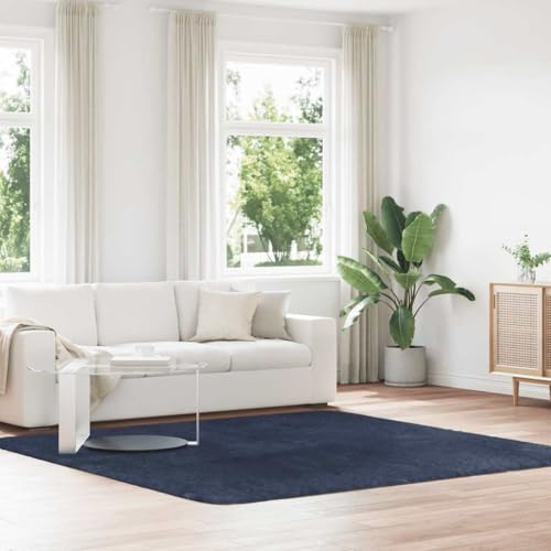 Qnhdfrt Shaggy Hochflor Teppich NAVARRA Marineblau 240x240 cm - Robuster & pflegeleichter Wohnzimmerteppich aus Polyester mit Rutschfester Unterseite für Wohnzimmer, Schlafzimmer und Balkon Qnhdfrt Shaggy Hochflor Teppich NAVARRA Marineblau 240x240 cm - Robuster & pflegeleichter Wohnzimmerteppich aus Polyester mit Rutschfester Unterseite für Wohnzimmer, Schlafzimmer und Balkon von Qnhdfrt