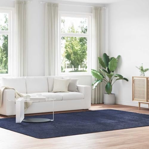 Qnhdfrt Shaggy Hochflor Teppich NAVARRA Marineblau 240x340 cm - Robuster & pflegeleichter Wohnzimmerteppich aus 100% Polyester mit Rutschfester Unterseite für Wohnzimmer, Schlafzimmer und Balkon Qnhdfrt Shaggy Hochflor Teppich NAVARRA Marineblau 240x340 cm - Robuster & pflegeleichter Wohnzimmerteppich aus 100% Polyester mit Rutschfester Unterseite für Wohnzimmer, Schlafzimmer und Balkon von Qnhdfrt