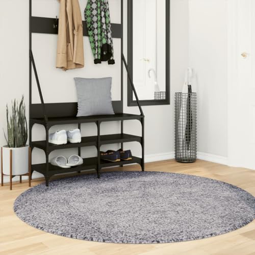 Qnhdfrt Shaggy Teppich Hochflor Modern Blau Ø 160 cm weich und flauschig aus 100% Polypropylen für Wohnzimmer Schlafzimmer und Flur mit Fußbodenheizung Qnhdfrt Shaggy Teppich Hochflor Modern Blau Ø 160 cm weich und flauschig aus 100% Polypropylen für Wohnzimmer Schlafzimmer und Flur mit Fußbodenheizung von Qnhdfrt
