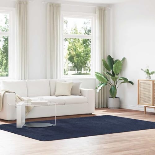 Qnhdfrt Shaggy Teppich Hochflor NAVARRA Marineblau 200x290 cm - Robuster & pflegeleichter Wohnzimmerteppich aus Polyester, rutschfeste Unterseite für Wohnzimmer, Schlafzimmer und Balkon Qnhdfrt Shaggy Teppich Hochflor NAVARRA Marineblau 200x290 cm - Robuster & pflegeleichter Wohnzimmerteppich aus Polyester, rutschfeste Unterseite für Wohnzimmer, Schlafzimmer und Balkon von Qnhdfrt