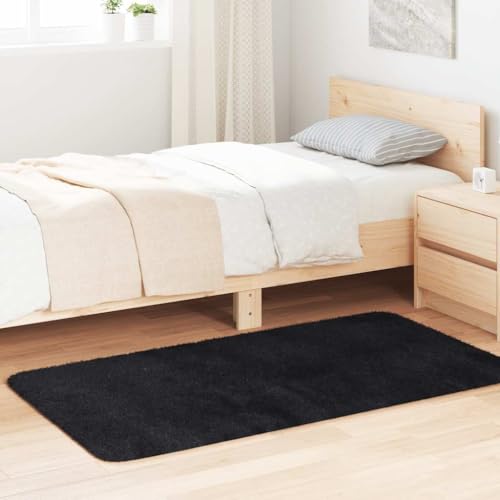 Qnhdfrt Shaggy Teppich Hochflor NAVARRA Schwarz 80x150 cm Polyester - Flauschiger & Rutschfester Wohnzimmerteppich für Balkon, Schlafzimmer und Flur Qnhdfrt Shaggy Teppich Hochflor NAVARRA Schwarz 80x150 cm Polyester - Flauschiger & Rutschfester Wohnzimmerteppich für Balkon, Schlafzimmer und Flur von Qnhdfrt