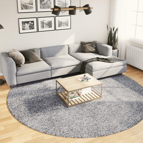 Qnhdfrt Shaggy Teppich Modern Blau Ø 280 cm, Weicher Hochflor Teppich aus 100% Polypropylen, Flauschiger Wohnzimmerteppich für Schlafzimmer, Flur und Büro Qnhdfrt Shaggy Teppich Modern Blau Ø 280 cm, Weicher Hochflor Teppich aus 100% Polypropylen, Flauschiger Wohnzimmerteppich für Schlafzimmer, Flur und Büro von Qnhdfrt