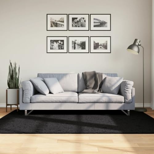 Qnhdfrt Shaggy Teppich Pamplona Hochflor Modern Schwarz 140x200 cm weich flauschig 100% Polypropylen für Wohnzimmer Schlafzimmer und Flur Qnhdfrt Shaggy Teppich Pamplona Hochflor Modern Schwarz 140x200 cm weich flauschig 100% Polypropylen für Wohnzimmer Schlafzimmer und Flur von Qnhdfrt