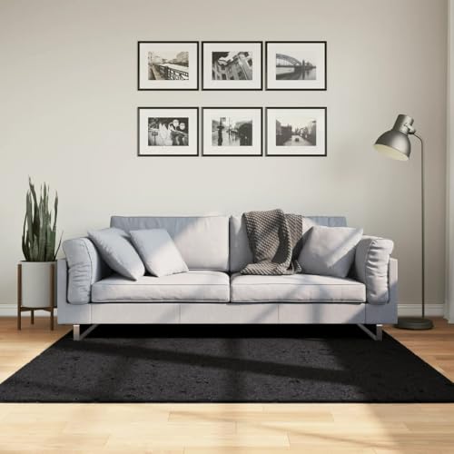 Qnhdfrt Shaggy Teppich Pamplona Hochflor Modern Schwarz 160x160 cm weich flauschig 100% Polypropylen für Wohnzimmer Schlafzimmer und Flur Qnhdfrt Shaggy Teppich Pamplona Hochflor Modern Schwarz 160x160 cm weich flauschig 100% Polypropylen für Wohnzimmer Schlafzimmer und Flur von Qnhdfrt